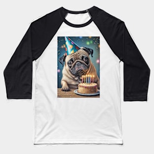 Pug Dog Birthday Card #1 Baseball T-Shirt